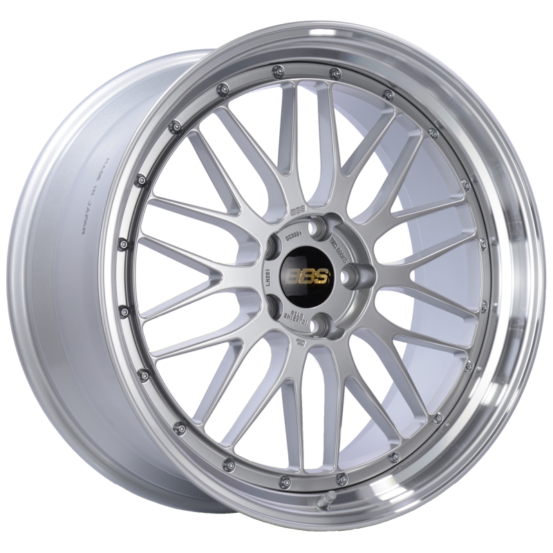 BBS LM 21x10 5x120 ET38 Diamond Silver Center Diamond Cut Lip Wheel -82mm PFS/Clip Required