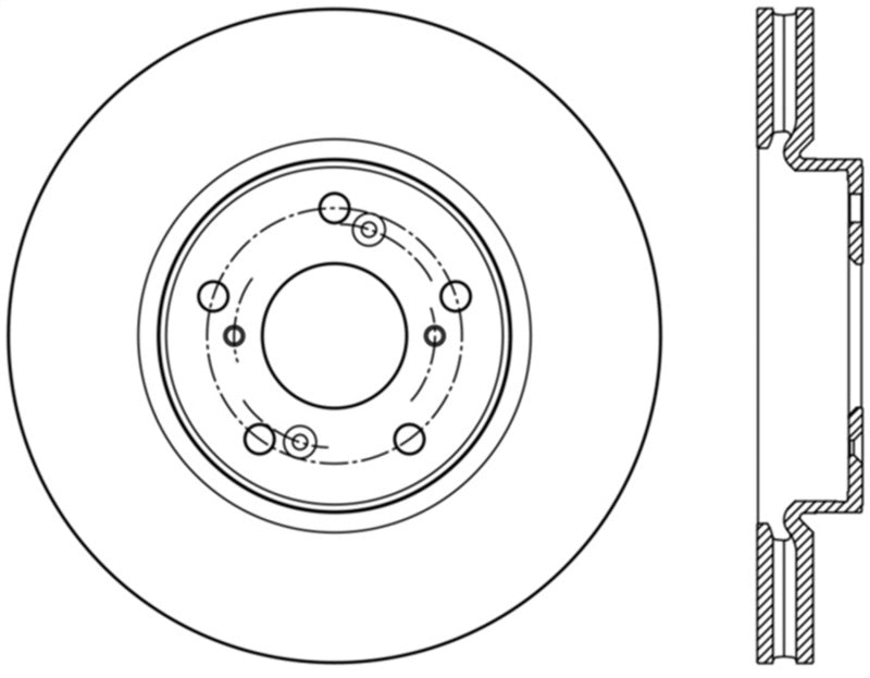 StopTech Drilled Sport Brake Rotor Front Left 13 Honda Accord Sport