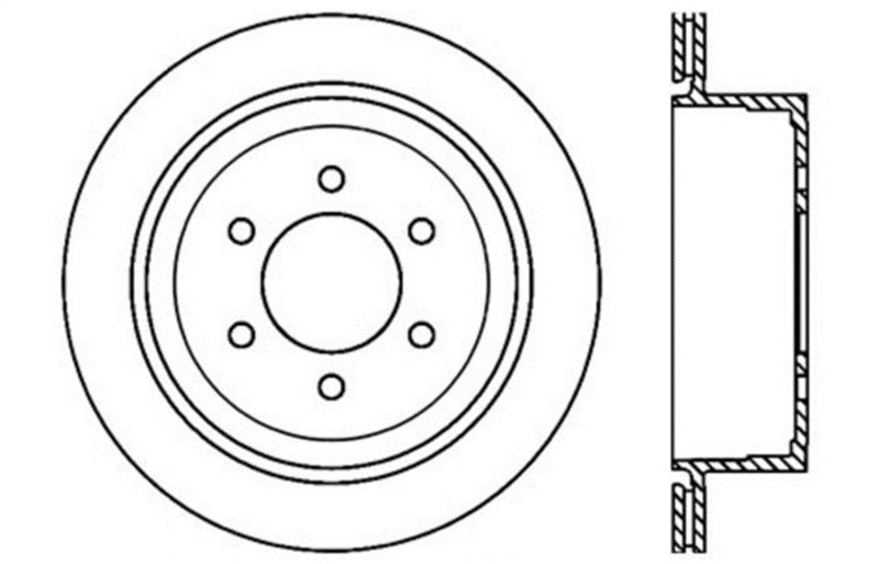 StopTech 04-09 Ford F150 2WD / 04-09 F150 4WD Drilled Right Rear Rotor