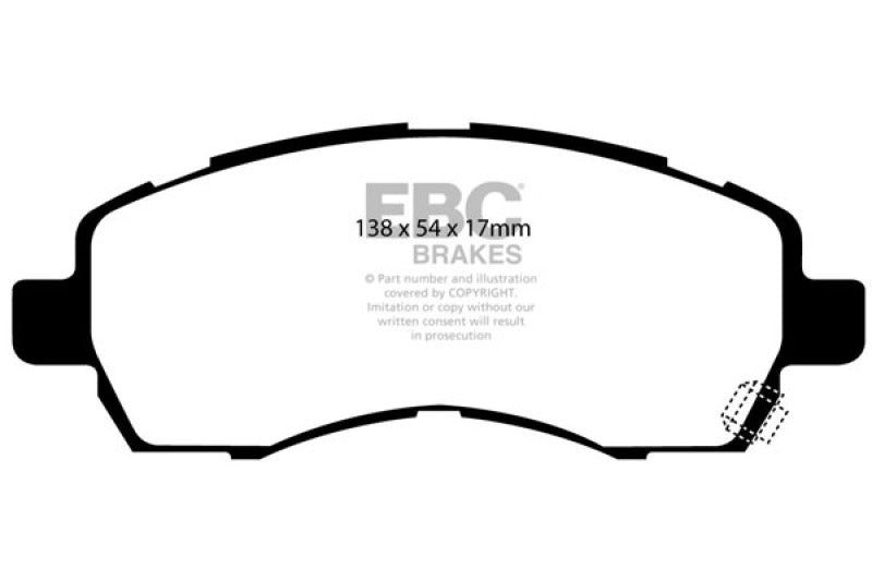 EBC 97-98 Subaru Impreza 1.8 Yellowstuff Front Brake Pads