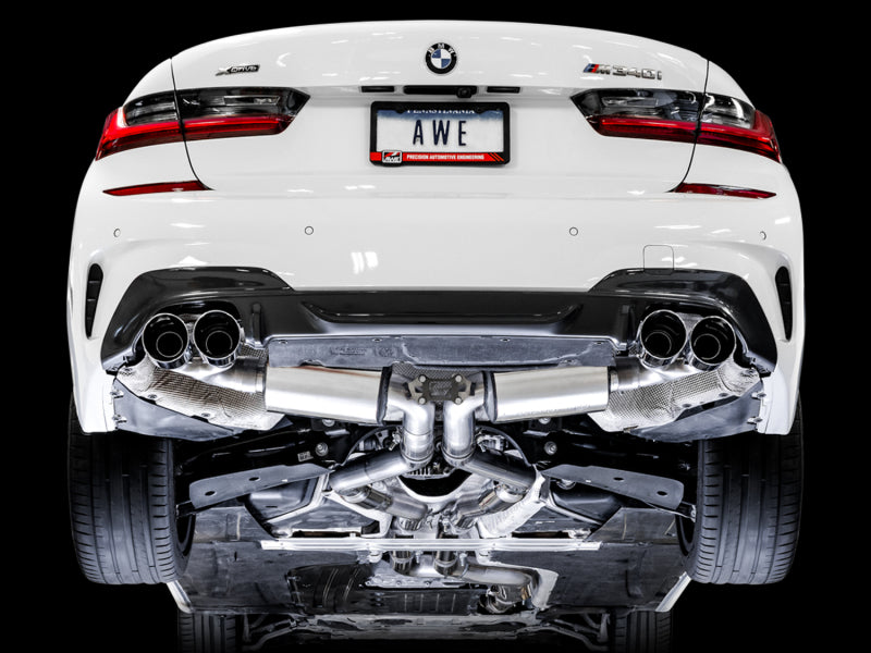 
                      
                        AWE Tuning 2019+ BMW M340i (G20) Resonated Touring Edition Exhaust - Quad Chrome Silver Tips
                      
                    