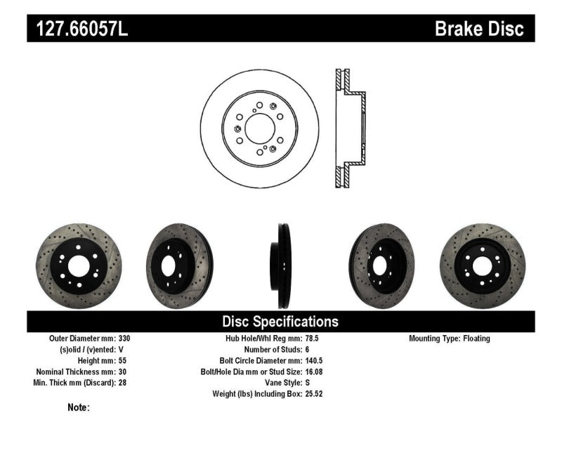 
                      
                        StopTech 05-10 GMC Sierra 1500 (w Rear Drum) / 07-09 GMC Yukon Front Left Slotted & Drilled Rotor
                      
                    