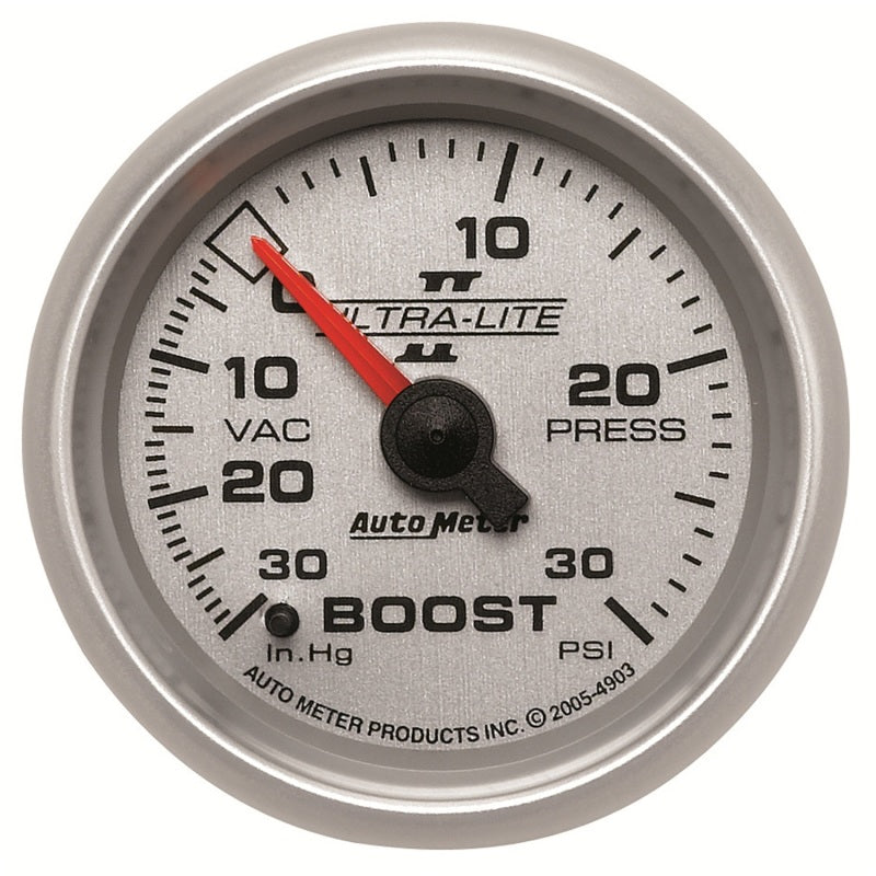 Autometer Ultra-Lite II 52mm 30 PSI Mechanical Boost Gauge