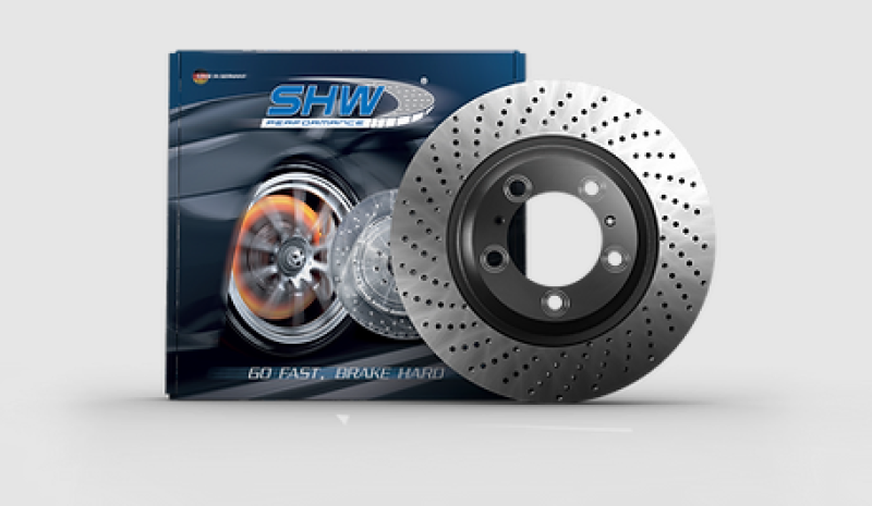 SHW 99-08 Porsche 911 Carrera w/o Ceramic Brakes Right Front Drilled MB Brake Rotor (99635140601)