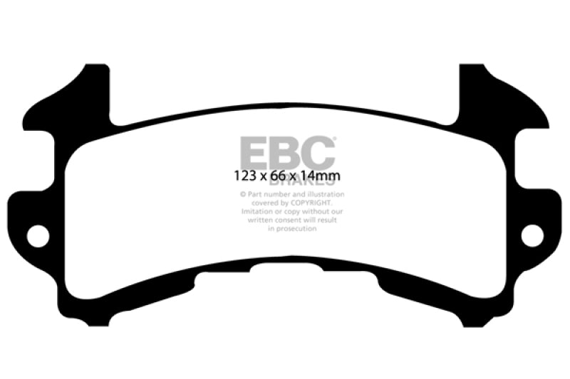 EBC 79-85 Buick Riviera (Fwd) 3.8 Turbo Yellowstuff Tylne Klocki Hamulcowe