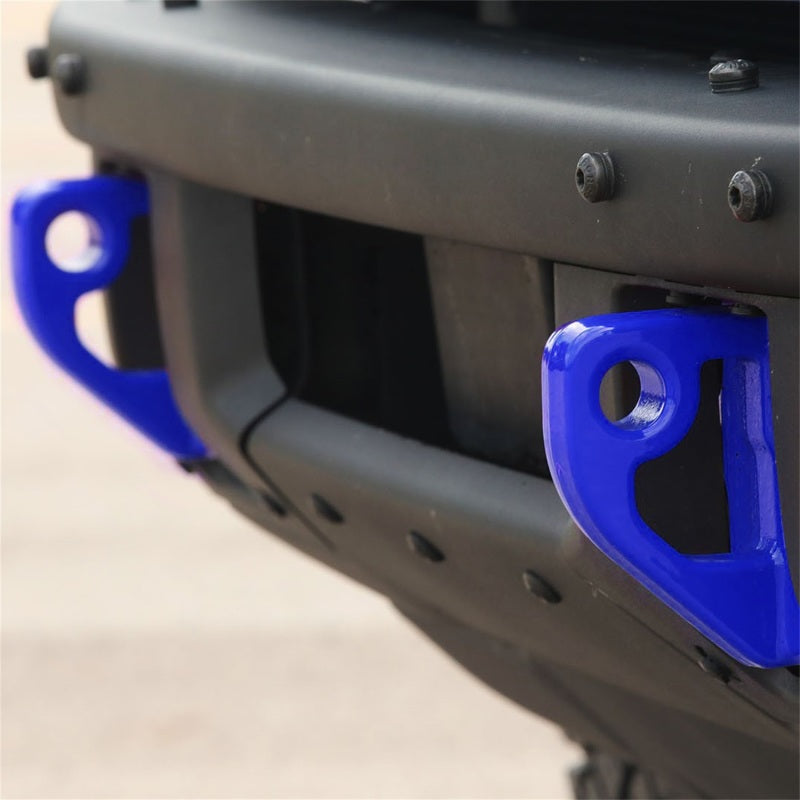 Ford Racing 2021+ Bronco Abschlepphaken für Frontstoßstange – Blau (Paar)
