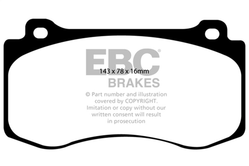 EBC 06-10 Jeep Grand Cherokee SRT-8 6.1L Extra Duty Front Brake Pads