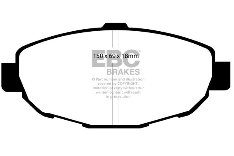 EBC 99-01 Lexus SC300 3.0 Redstuff Front Brake Pads