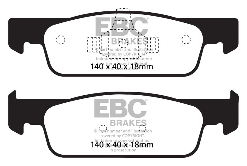 EBC 2016-2017 Smart Fortwo 0.9L Turbo Greenstuff Front Brake Pads