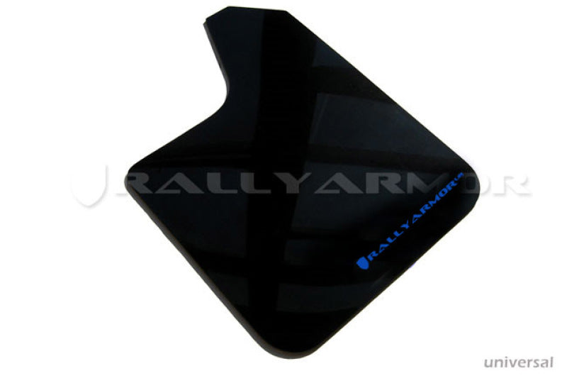 Rally Armor Universal Fit (keine Hardware) Schwarzer UR-Schmutzfänger mit blauem Logo