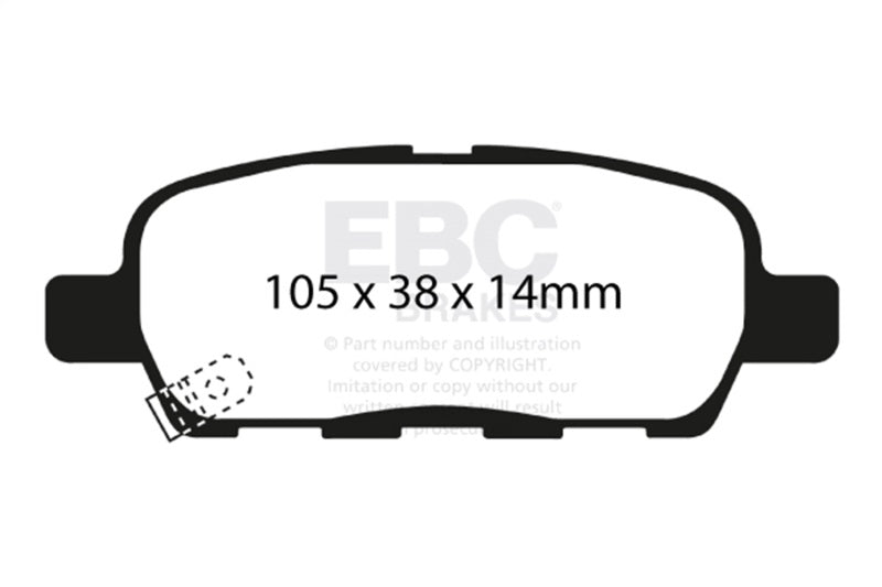 EBC 03-05 Infiniti FX35 3.5 Greenstuff Rear Brake Pads