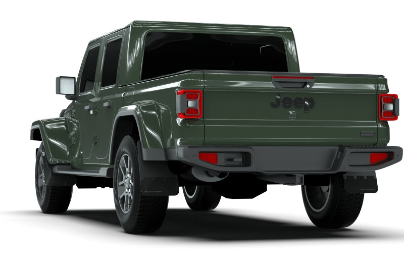 Rally Armor 19-24 Jeep Gladiator JT (Incl. Overland/Sport/Sport S) Black Mud Flap w/Army Green Logo