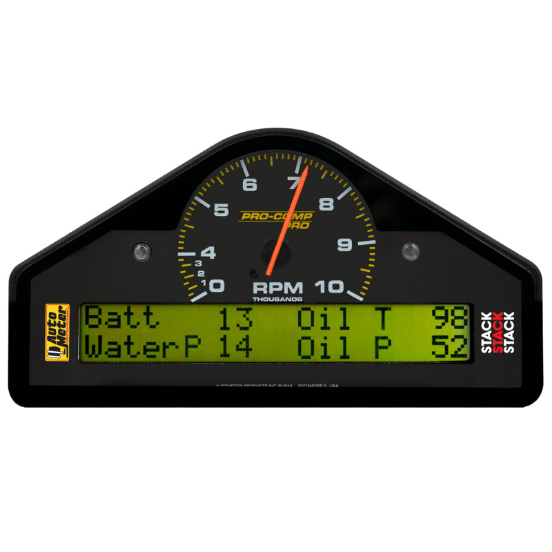 Autometer Pro-Comp Race Dash Display 0-3-10K RPM / WTRP / FUELP / OILP / OILT / WTMP / VOLT