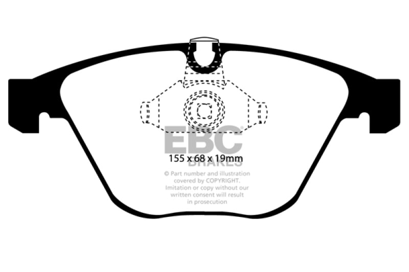 EBC 11-12 BMW 1M Coupe 3.0 Twin Turbo Greenstuff Front Brake Pads