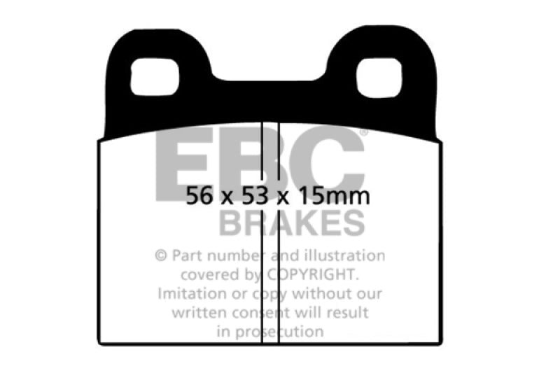 EBC 64-69 Porsche 911 2.0 (M Caliper) (Solid front rotor) Bluestuff Rear Brake Pads