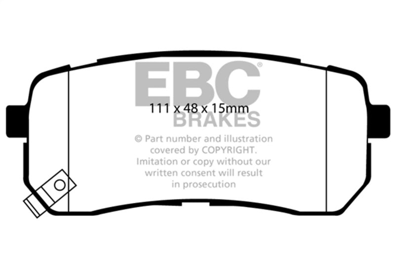 EBC 15+ Kia Sedona 3.3 Yellowstuff Rear Brake Pads