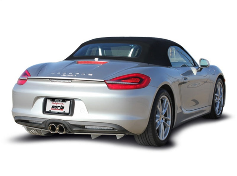 
                      
                        Borla 14-15 Porsche Cayman/Boxster (981) RWD 2Dr Dual Center Rear Exit Catback 4in Tip Exhaust Sys
                      
                    