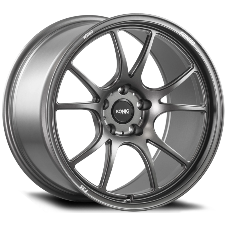 Konig Forged F3S 18X8.5 5X114.3 ET35 Satin Charcoal Knurled Bead