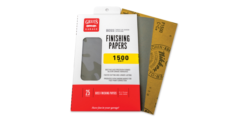 Griots Garage BOSS Finishing Papers – 1500 g – 5,5 Zoll x 9 Zoll (25 Blatt)