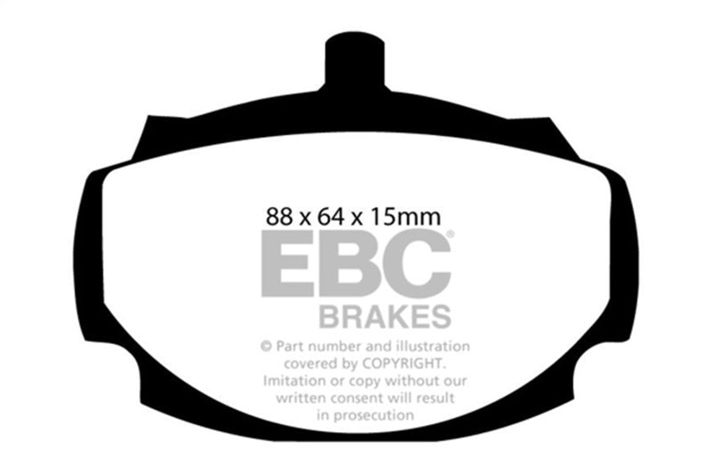 EBC 62-81 Mg MGB 1.8 Yellowstuff Front Brake Pads