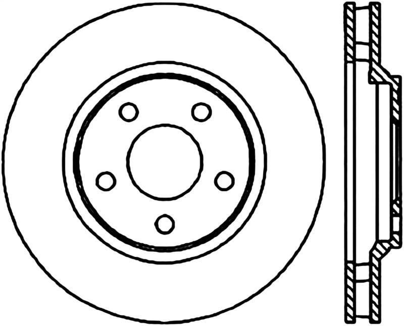 StopTech Power Slot 98-02 Pontiac Firebird/Trans Am / Chevy Camaro Front Left Slotted CRYO Rotor