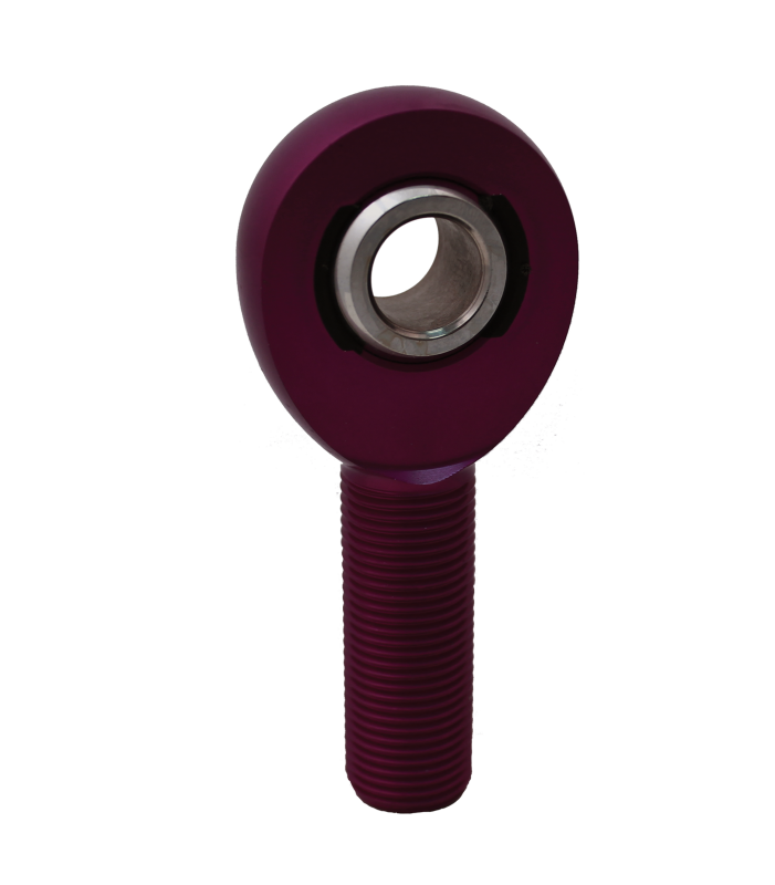 QA1 A Series Endura Rod End - Male/Left Hand - .5in Bore x 5/8-18 - Purple Aluminum