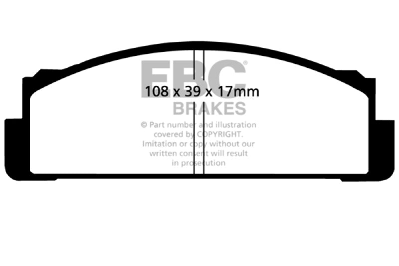 EBC 68-83 Fiat 124 1.6 Yellowstuff Front Brake Pads