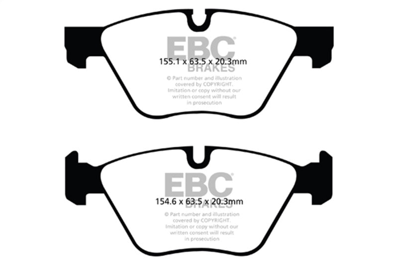 EBC 11+ BMW 528 2.0 Turbo (F10) Redstuff Front Brake Pads