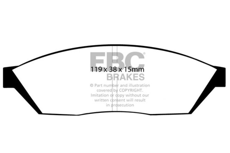 EBC 82-84 Honda Civic Hatchback 1.3 (4 Speed) Greenstuff Front Brake Pads