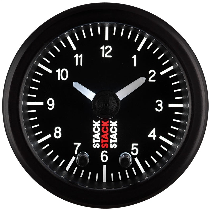 Autometer Stack Analog Clock Gauge - Black