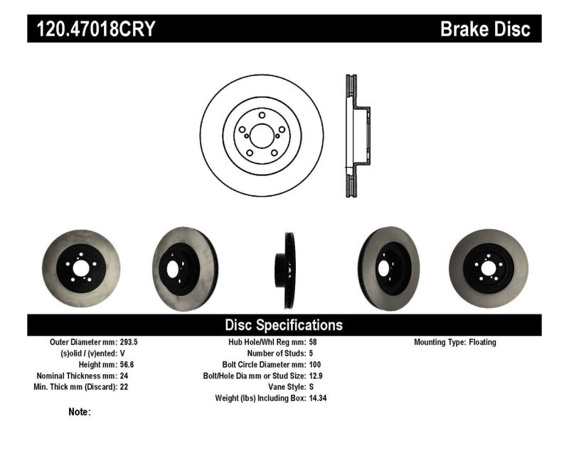 
                      
                        Stoptech 02-10 WRX Front CRYO-STOP Rotor
                      
                    