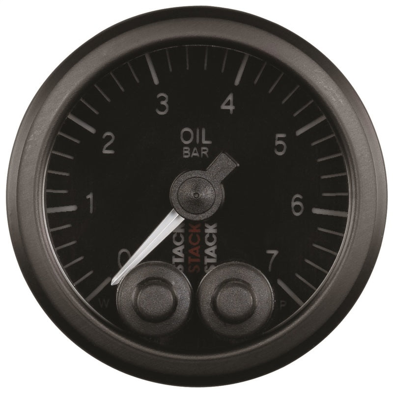 
                      
                        Autometer Stack 52mm 0-7 Bar M10 Male Pro-Control Oil Pressure Gauge - Black
                      
                    