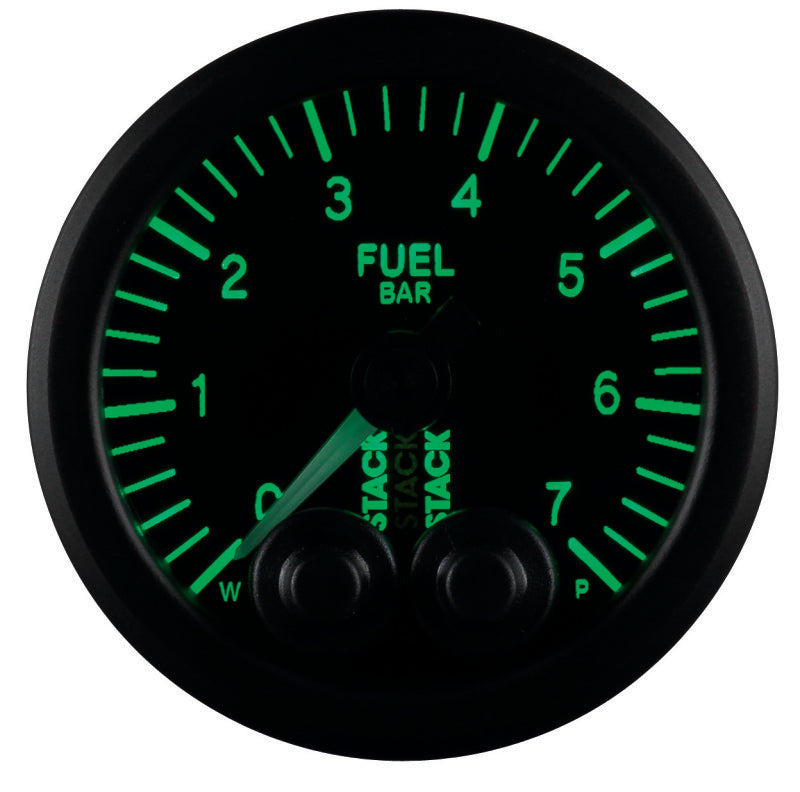 Autometer Stack 52mm 0-7 Bar M10 Male Pro-Control Fuel Pressure Gauge - Black