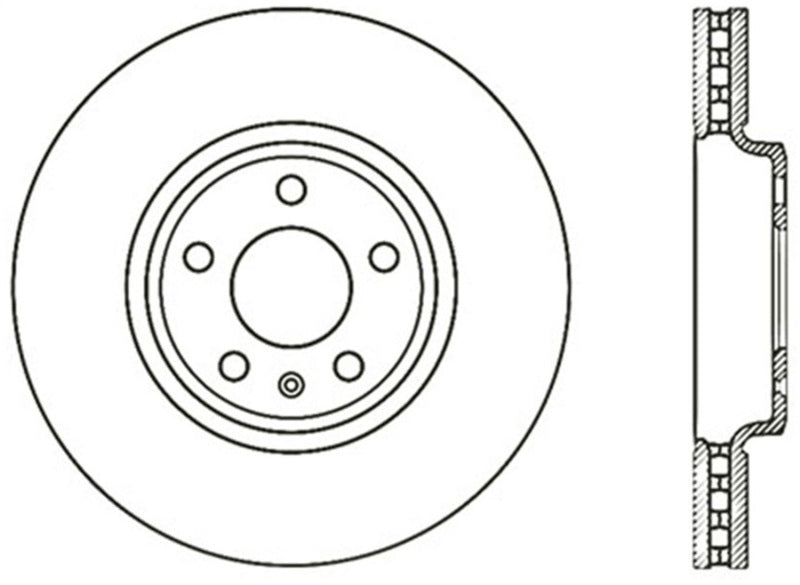 StopTech 08-11 Audi A5 Quattro w/TRW/Girling Brakes Cryo Sport Slotted & Drilled Front Right Rotor