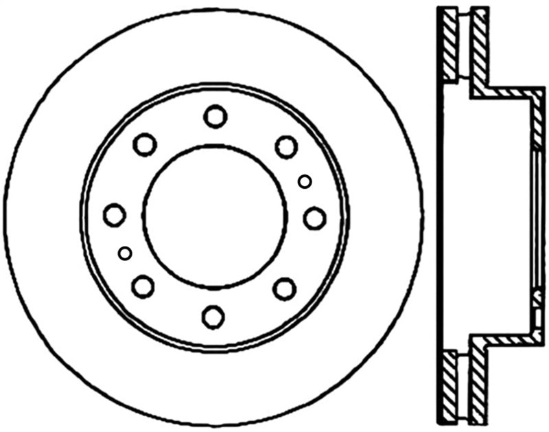 StopTech 01-09 Chevrolet Silverado 2500HD 3500 Front Right Slotted & Drilled Cryo Rotor