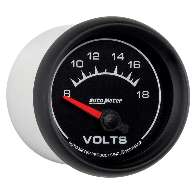 Autometer Euro-Style 2-1/16in 8-18V Short Sweep Electronic Voltmeter Gauge