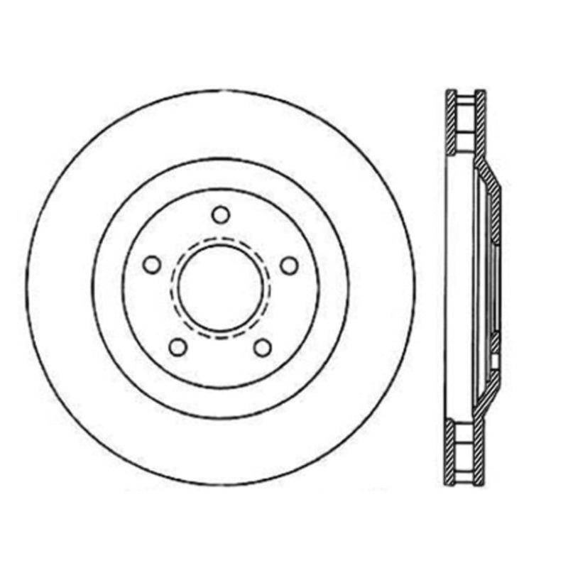 Stoptech 97-04 Chevy Corvette Left Front CRYO-STOP Rotor