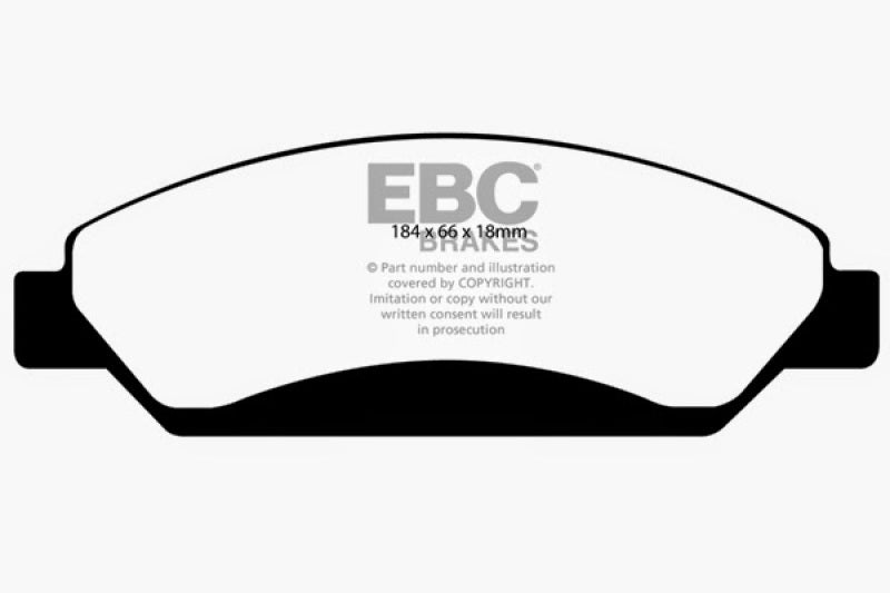 EBC 07 Cadillac Escalade 6.2 2WD Yellowstuff Front Brake Pads