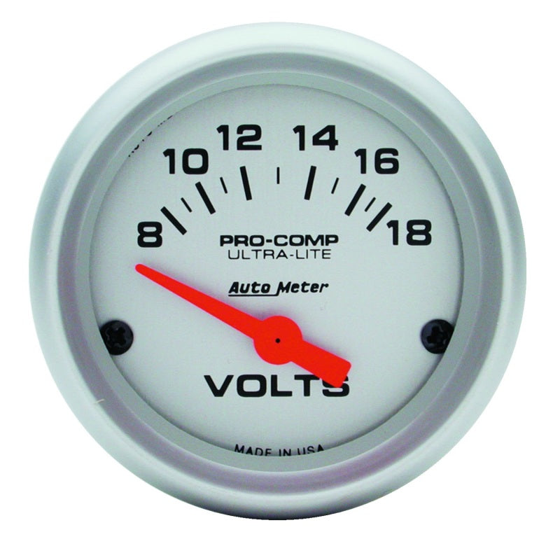 Autometer Ultra-Lite 52mm Short Sweep Electronice Voltage Gauge