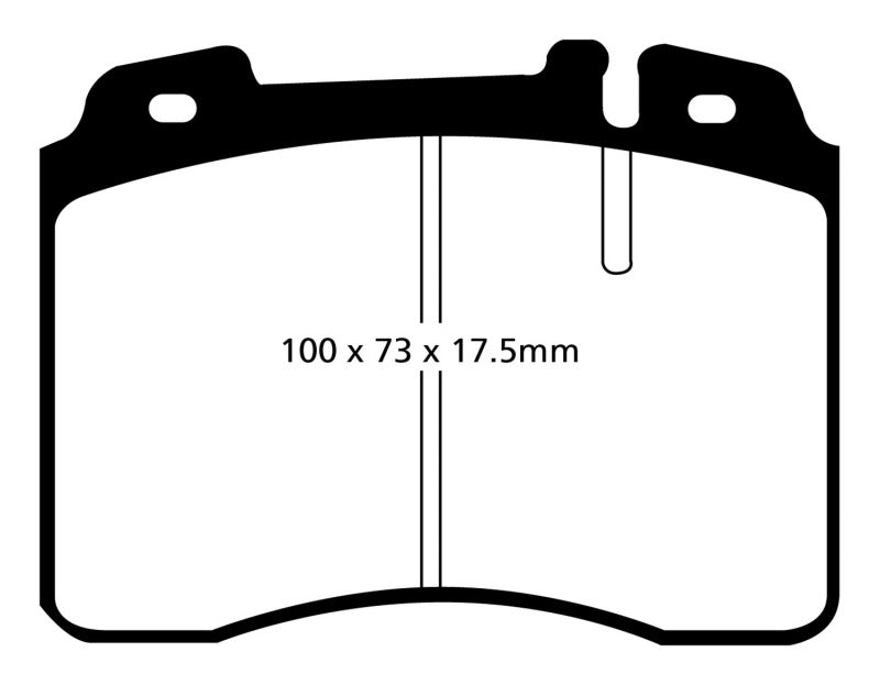 EBC 92-96 Ferrari 512TR 5.0 Yellowstuff Front Brake Pads