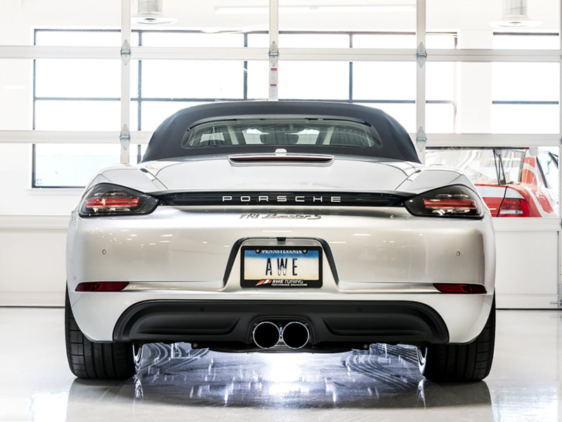 
                      
                        AWE Tuning Porsche 718 Boxster / Cayman Touring Edition Exhaust - Chrome Silver Tips
                      
                    