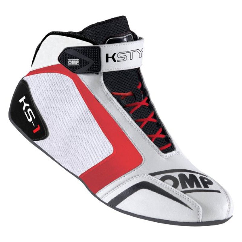 OMP KS-1 Shoes White/Black/Red - Size 35