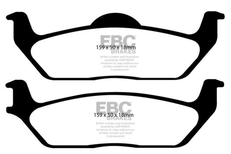 EBC 11 Ford F150 3.5 Twin Turbo (2WD) 6 Lug Extra Duty Rear Brake Pads