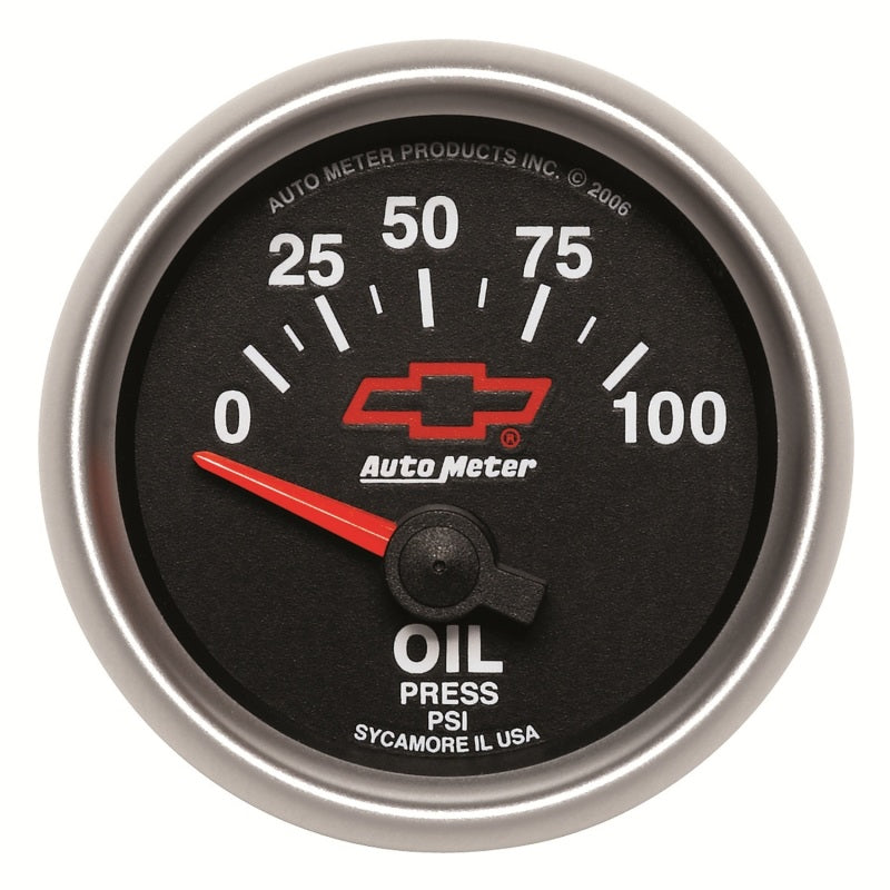 Autometer Oil Pressure 2-1/16, 0-100 PSI - Red Bowtie