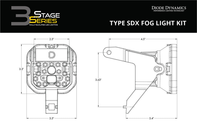 Diode Dynamics SS3 Sport Type SDX Kit ABL - White SAE Driving