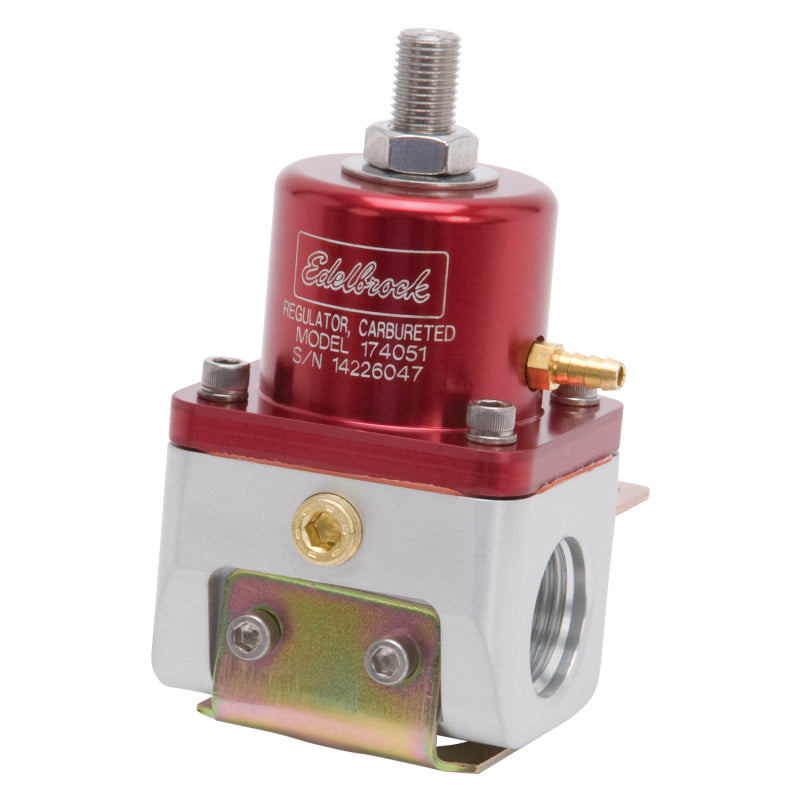 
                      
                        Edelbrock Fuel Pressure Regulator Carbureted 180 GPH 5-10 PSI -10 In/Out -6 Return Red/Clear
                      
                    