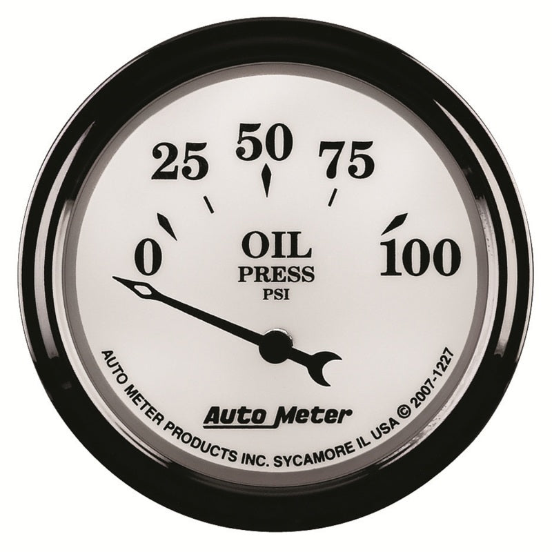 
                      
                        AutoMeter Gauge Oil Press 2-1/16in. 100PSI Elec Old Tyme White II
                      
                    