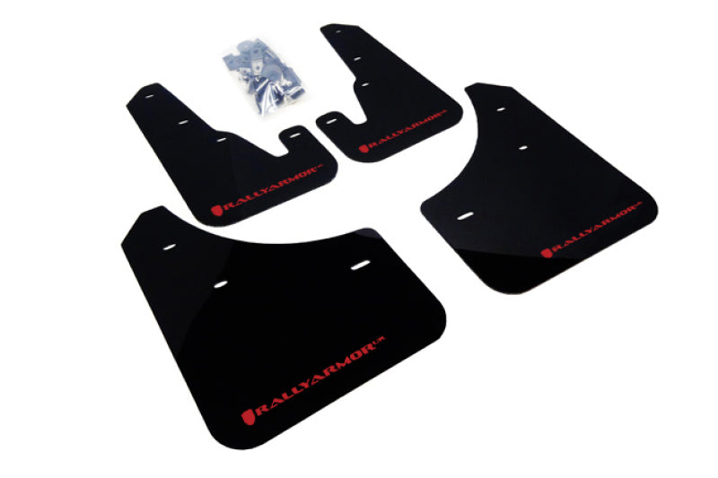 Rally Armor 04-09 Mazda3/Speed3 Black UR Mud Flap w/ Red Logo