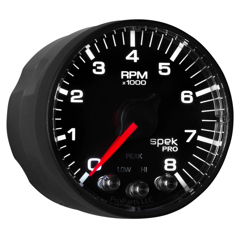 
                      
                        Autometer Spek-Pro Black 2 1/16 inch 8K RPM Tach w/ Shift Light and Peak Memory
                      
                    