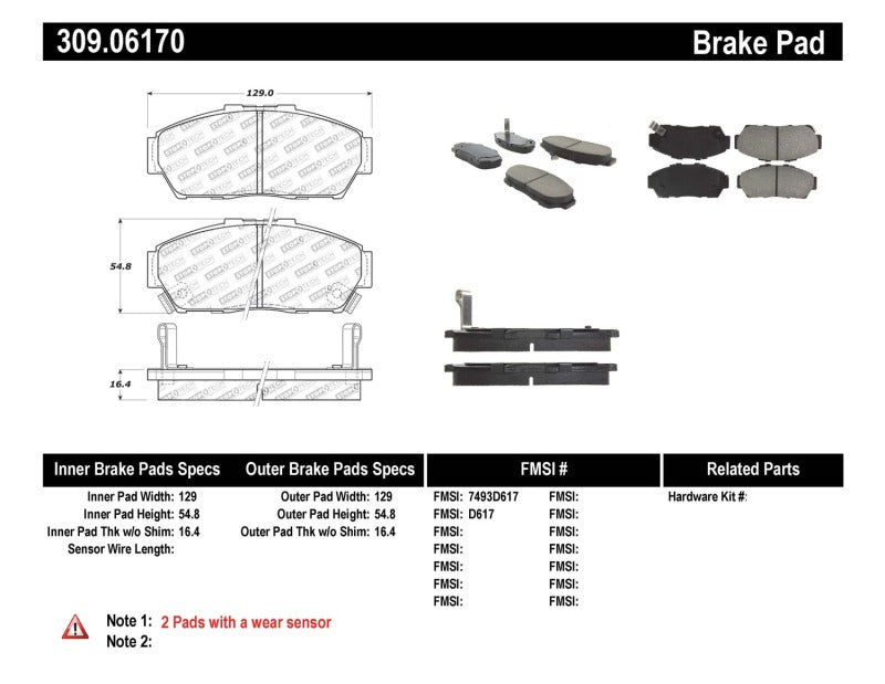 
                      
                        StopTech Performance 93-95 Honda Civic Coupe / 94-95 Civic Hatchback/Sedan Front Brake Pads
                      
                    